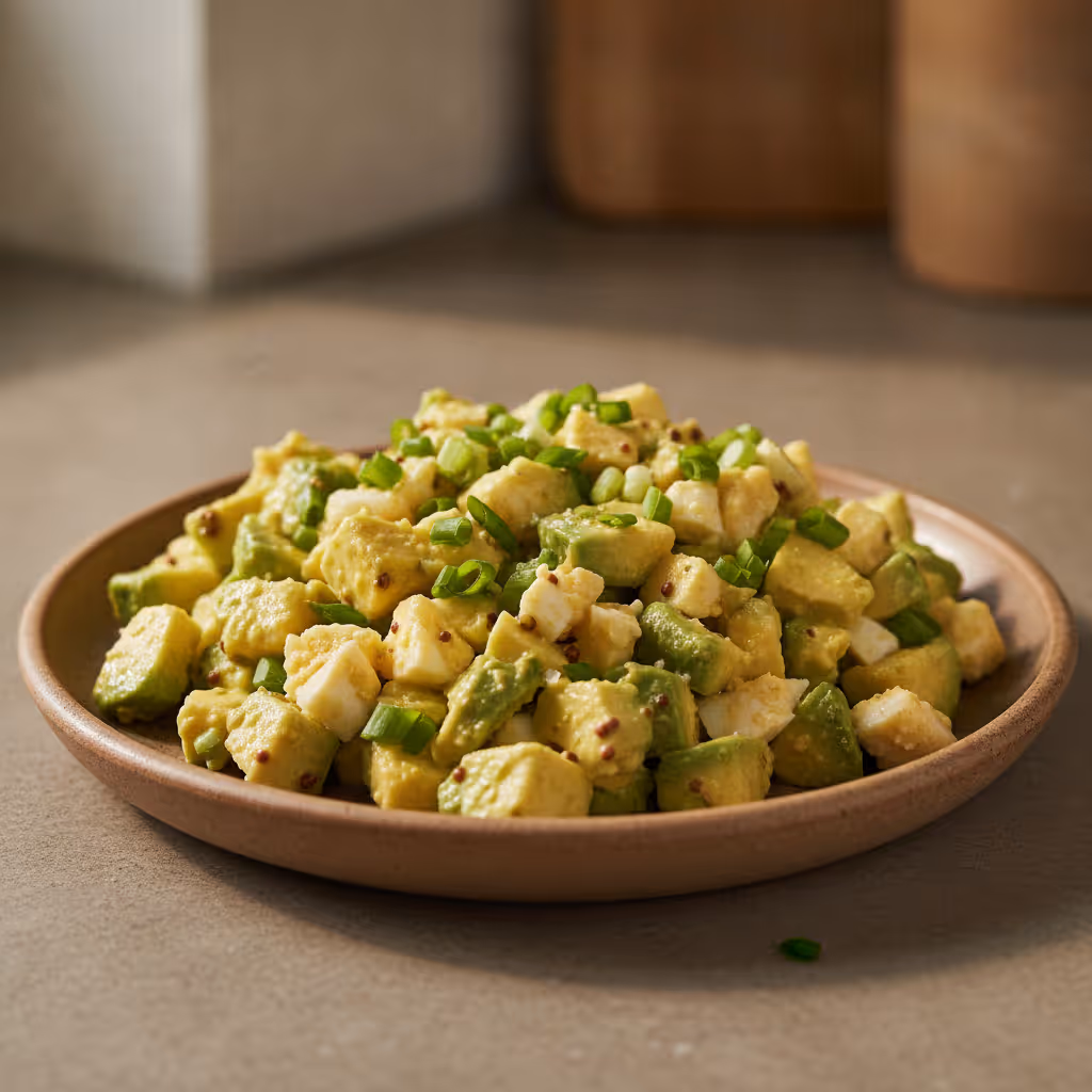 Avocado-Eiersalat, fertig angerichtet