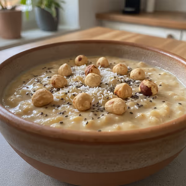 Bananen-Haselnuss-Kokos-Pudding