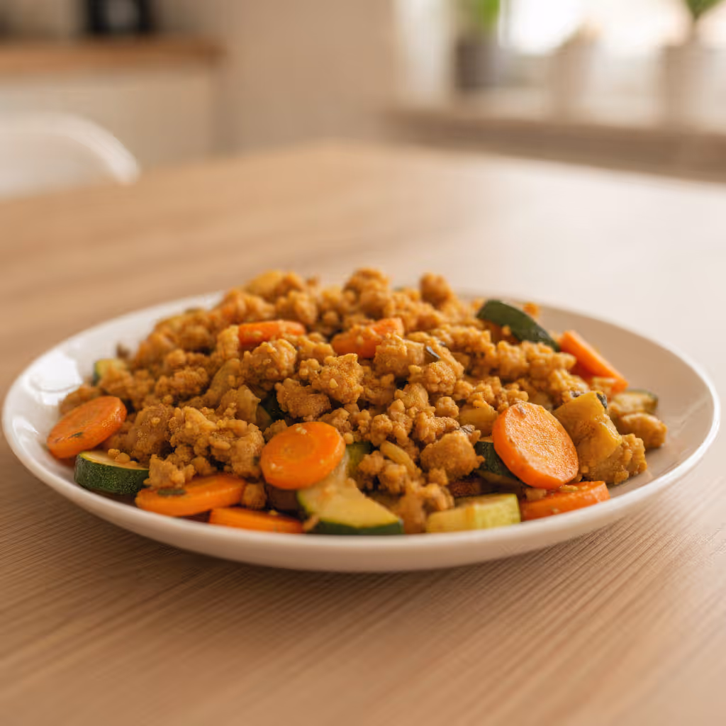 Bratgemüse mit Sojaschrot