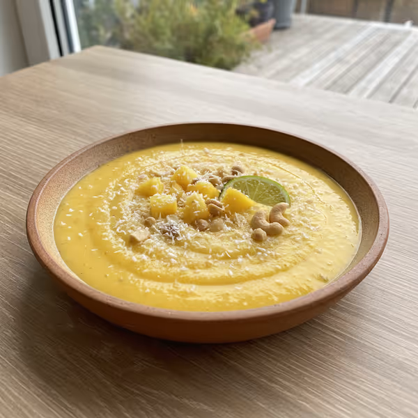 Fruchtig tropischer Ananas-Kokos-Smoothie