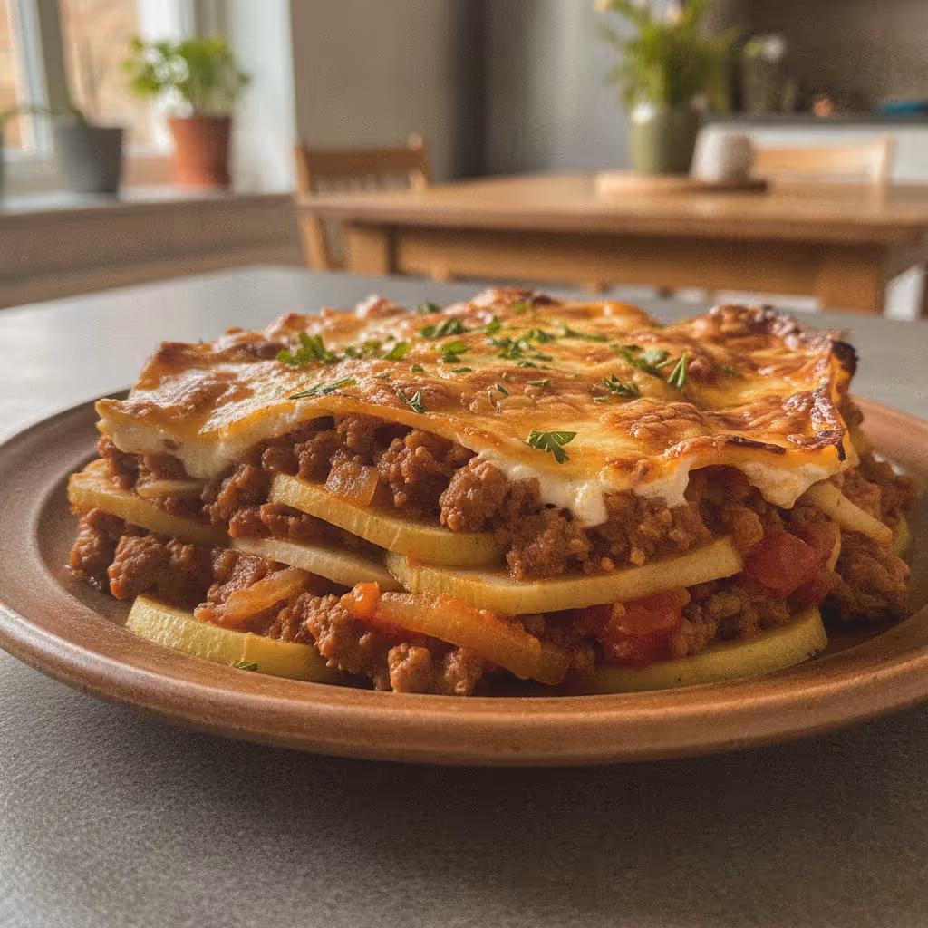 Gemüselasagne mit Kohlrabi