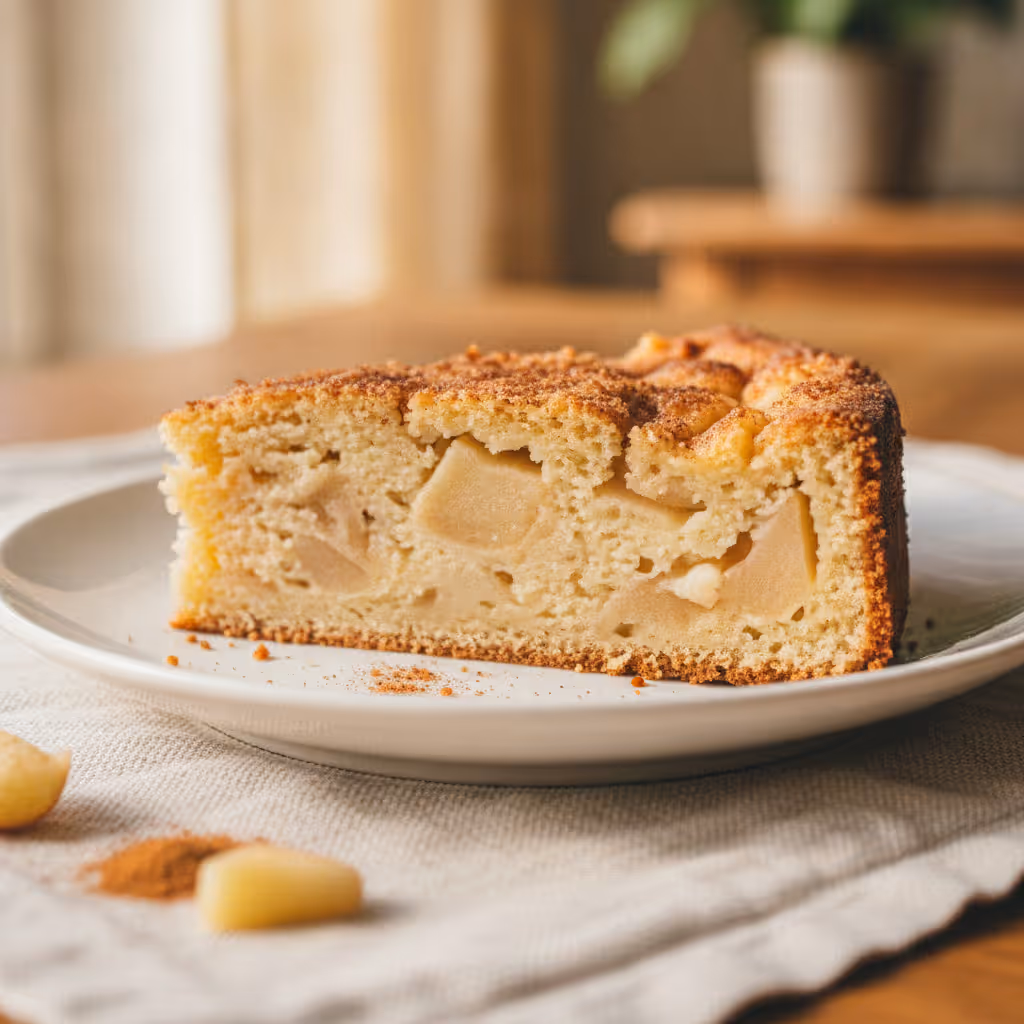 LOGIscher Apfelkuchen, fertig angerichtet