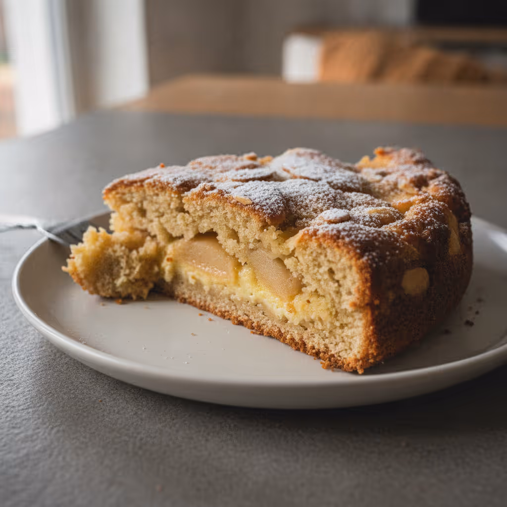 Logischer Apfelkuchen, fertig angerichtet