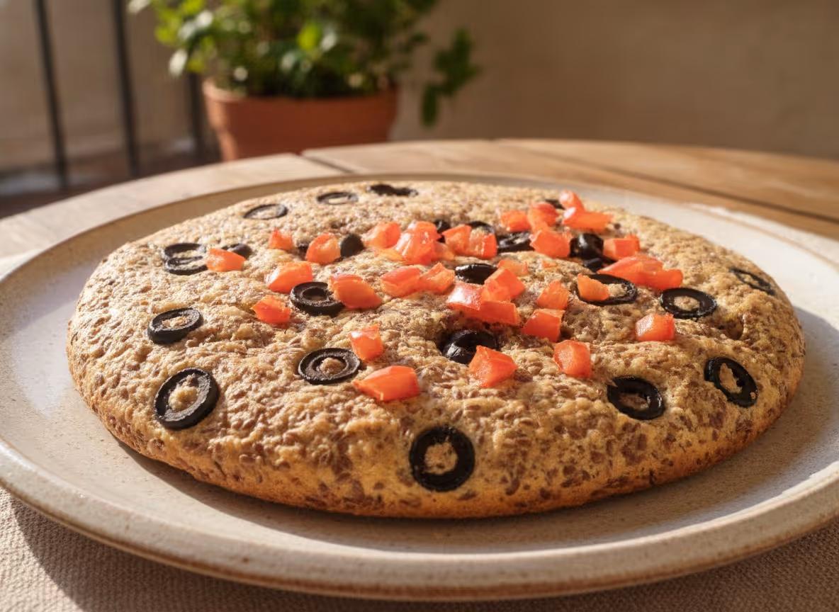 Logisches Focaccia, fertig angerichtet