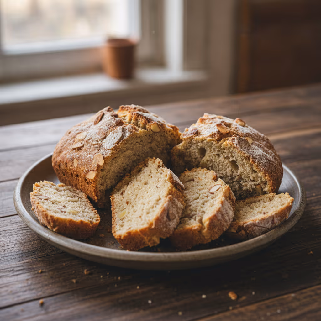 Mandel-Joghurt-Brot, fertig angerichtet