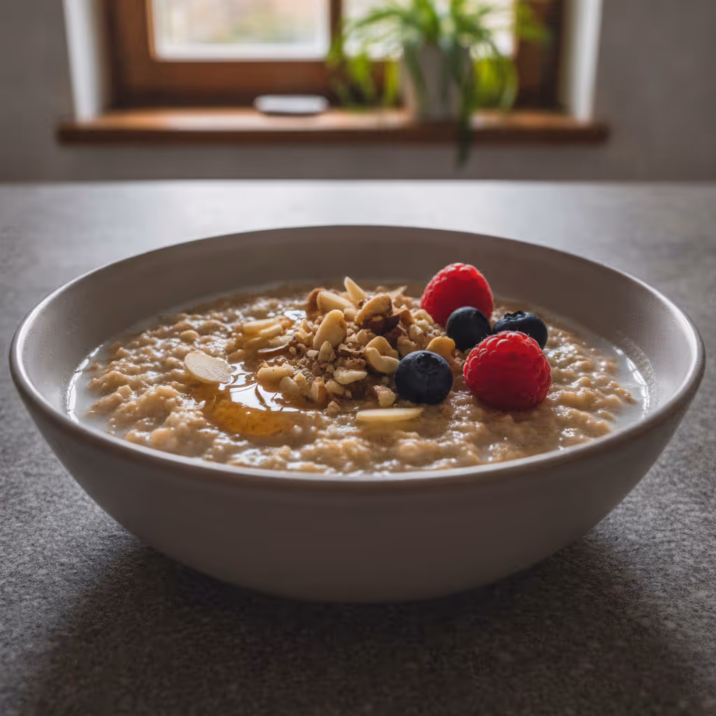 Mandelbrei, fertig angerichtet