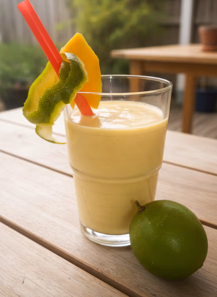 Mango-Kokos-Drink, fertig angerichtet