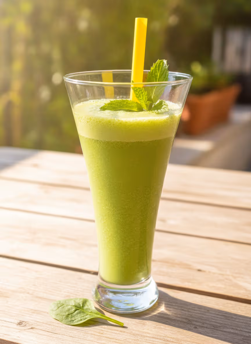 Muntermacher Smoothie, fertig angerichtet