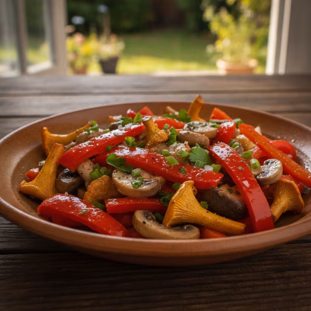 Paprika-Pilz-Salat
