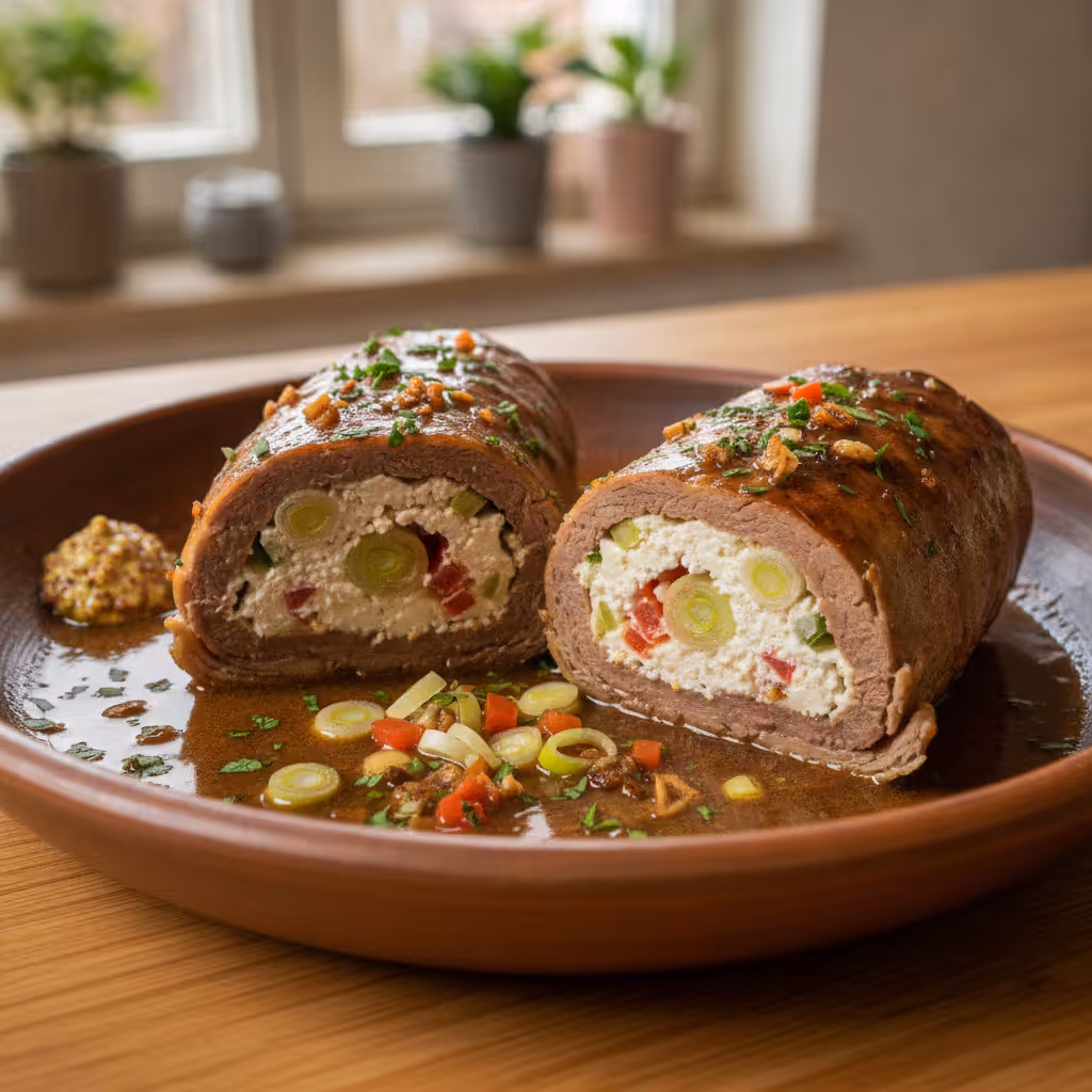 Rinder-Rouladen mit Schafkäse-Füllung