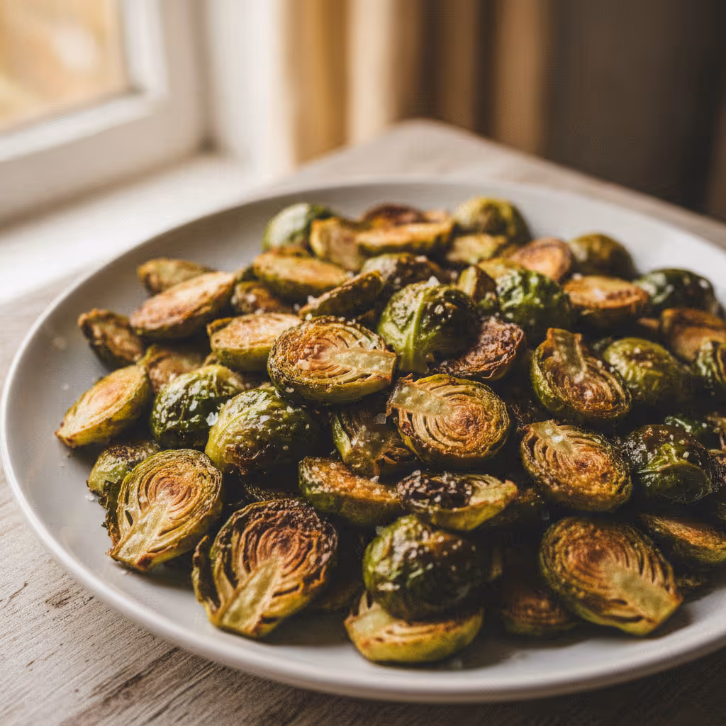 Rosenkohl Chips, fertig angerichtet