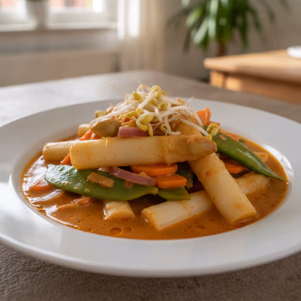Rotes Spargel-Curry