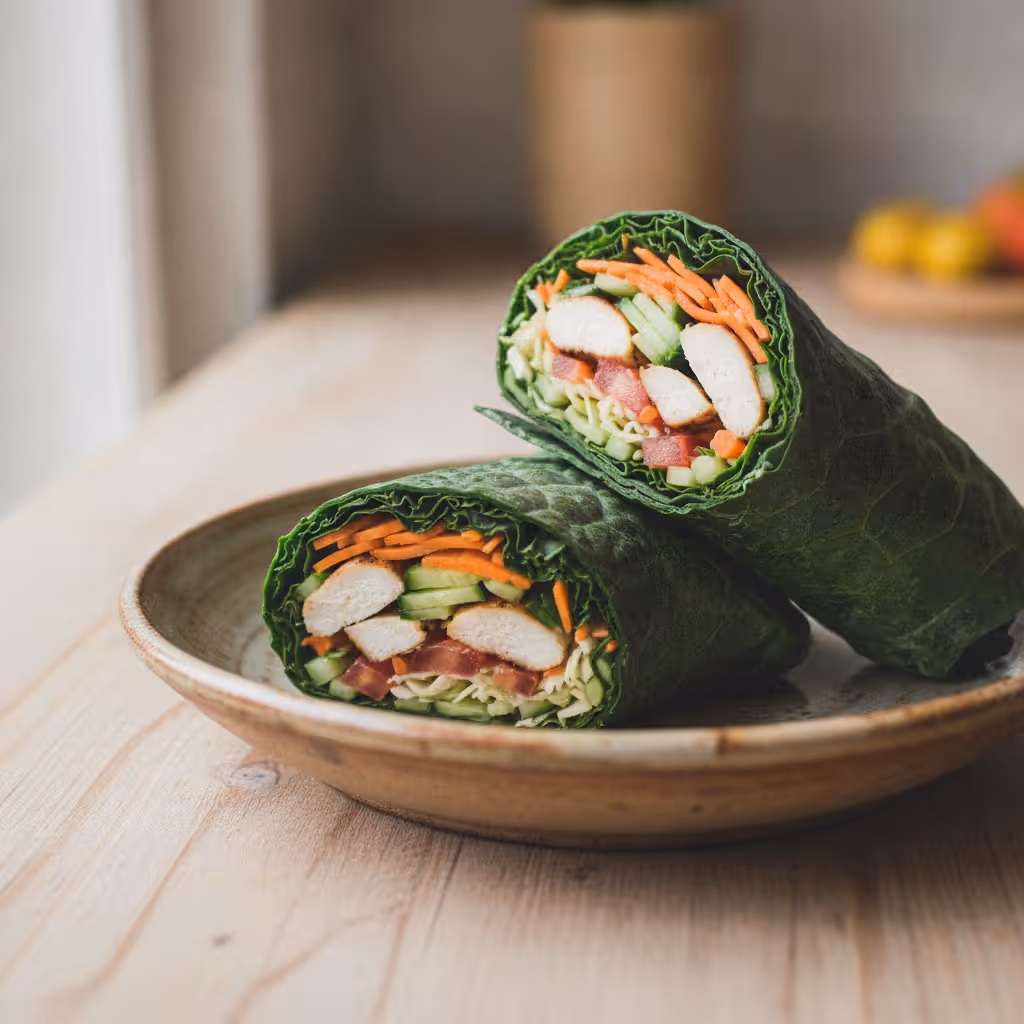 Salat- oder Grünkohl-Wrap