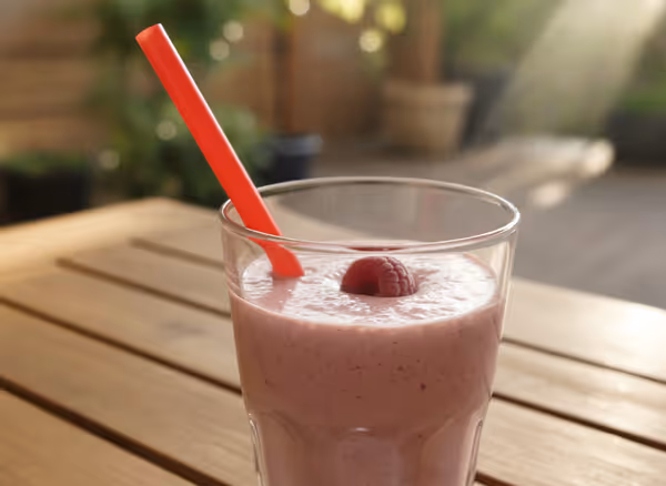 Smoothie mit Beeren und Kokosmilch