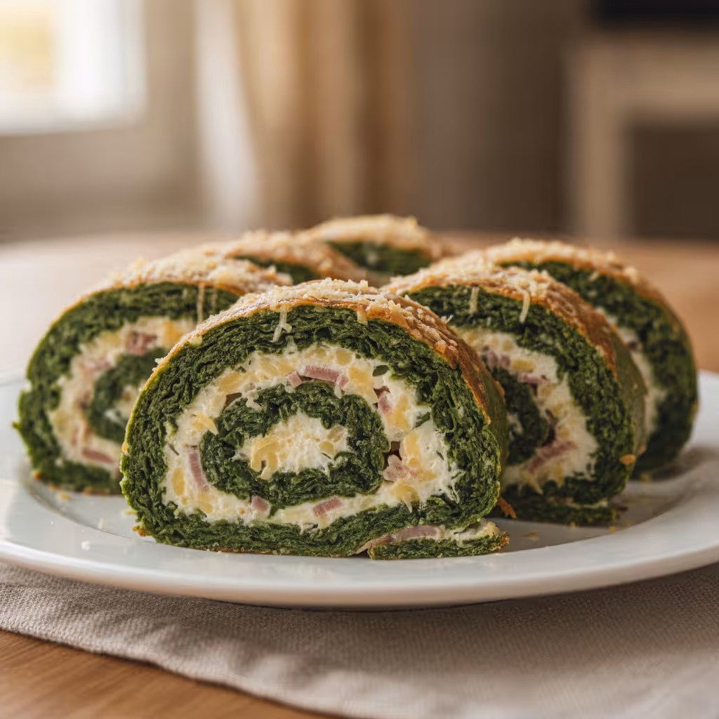 Spinat-Schinken-Rolle