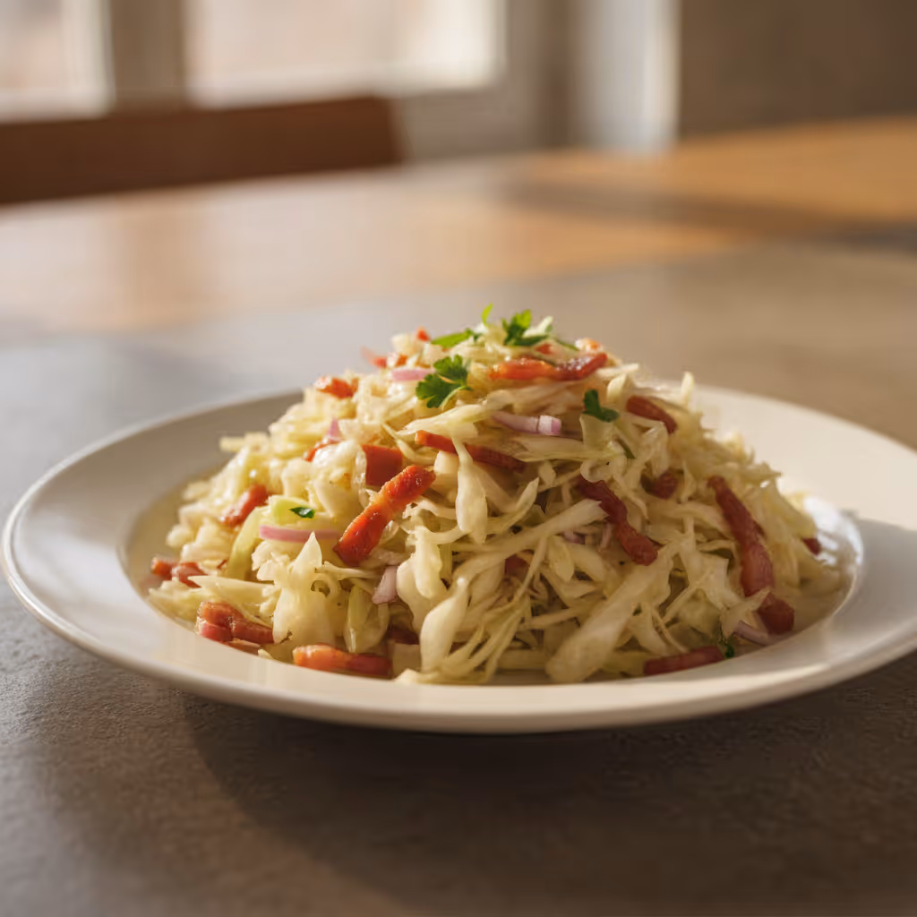 Salat-Rezept, fertig angerichtet