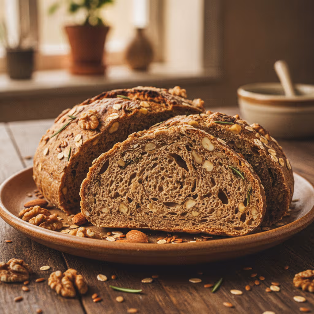 Walnuss-Mandel-Rosmarin-Brot