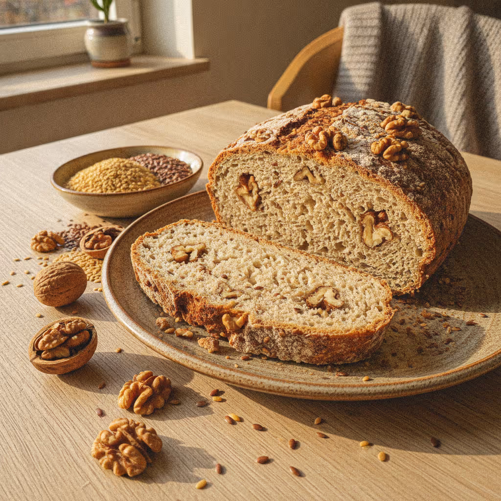 Walnussbrot, fertig angerichtet