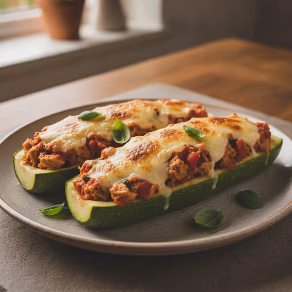 Gefüllte Zucchini