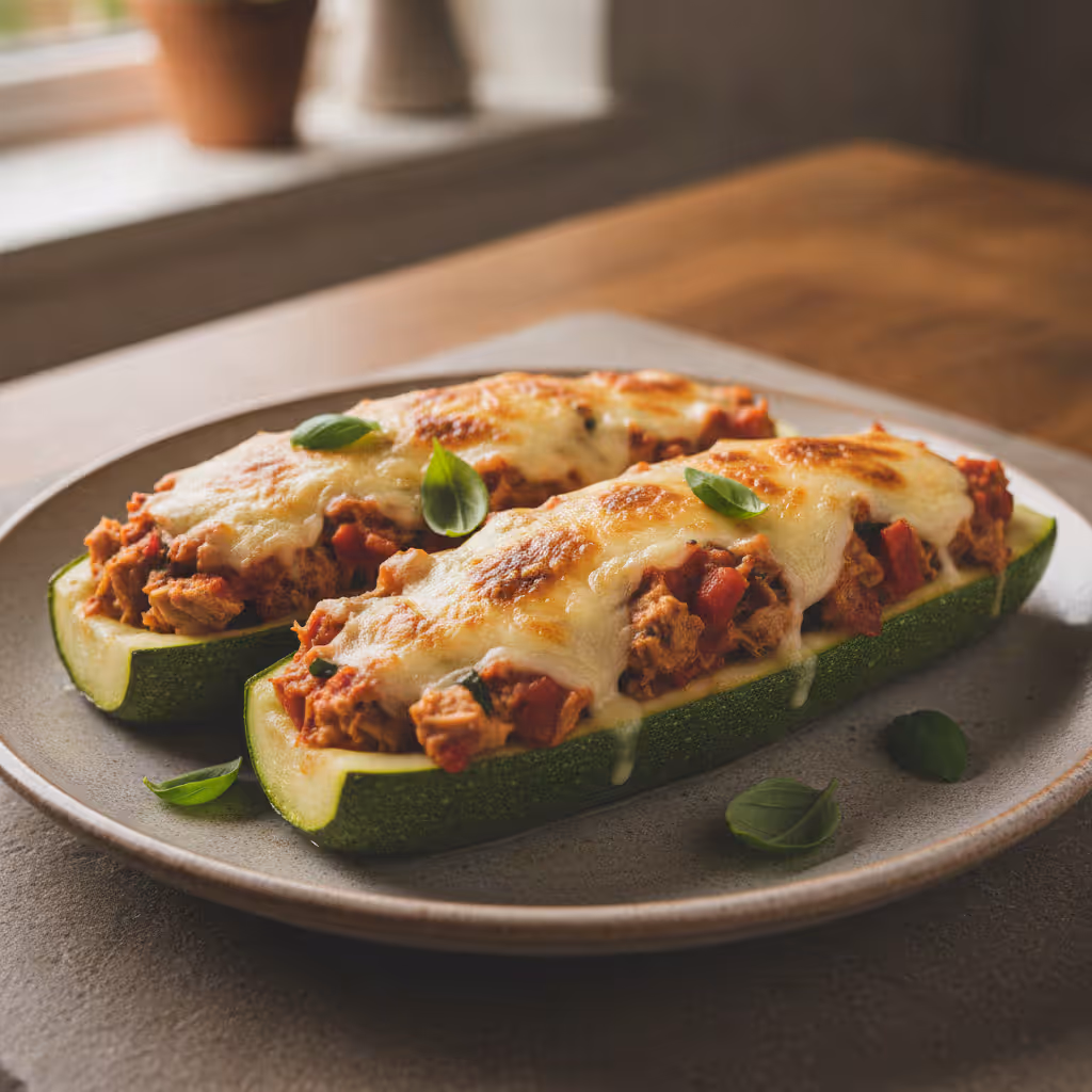 Gefüllte Zucchini