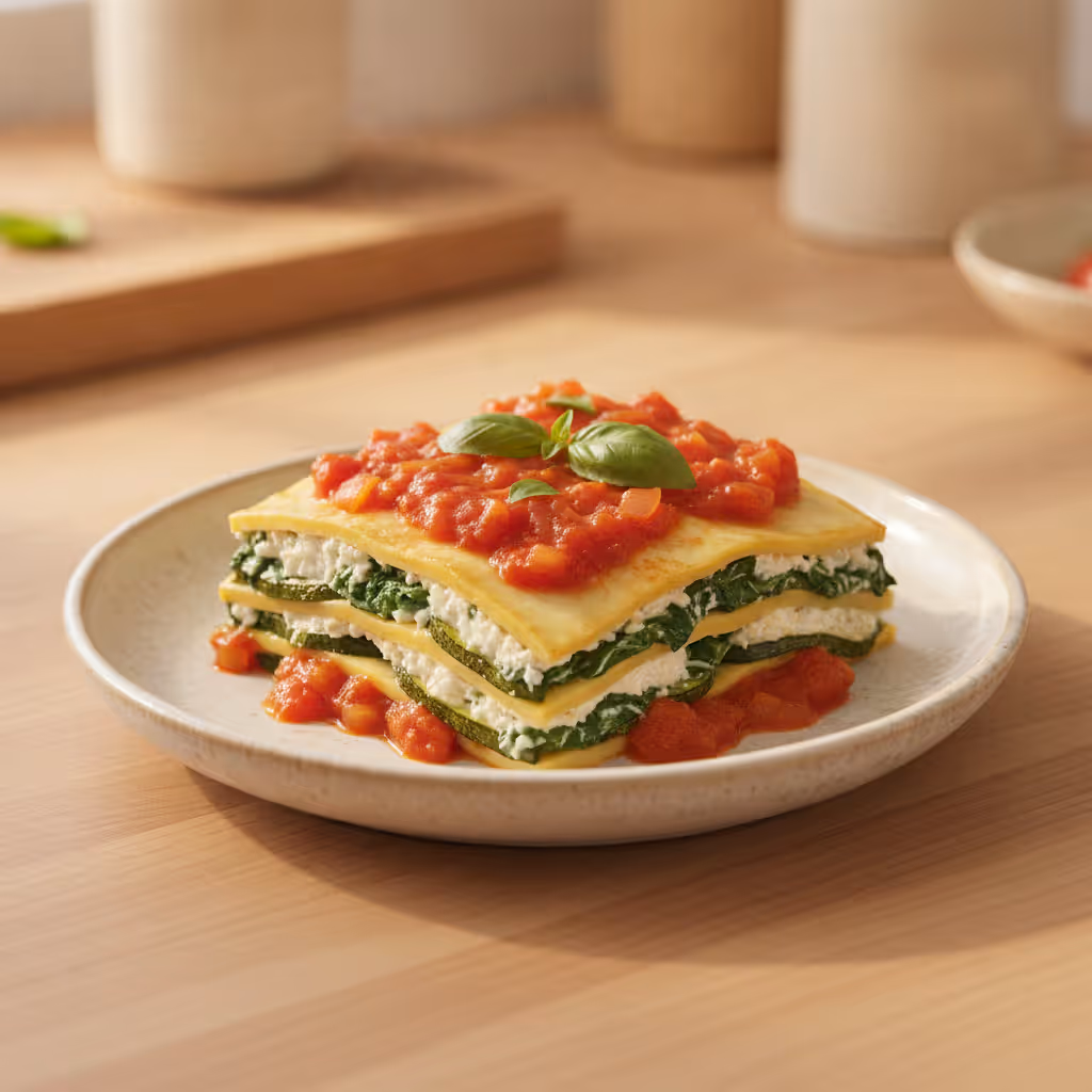 Zucchini-Spinat-Lasagne